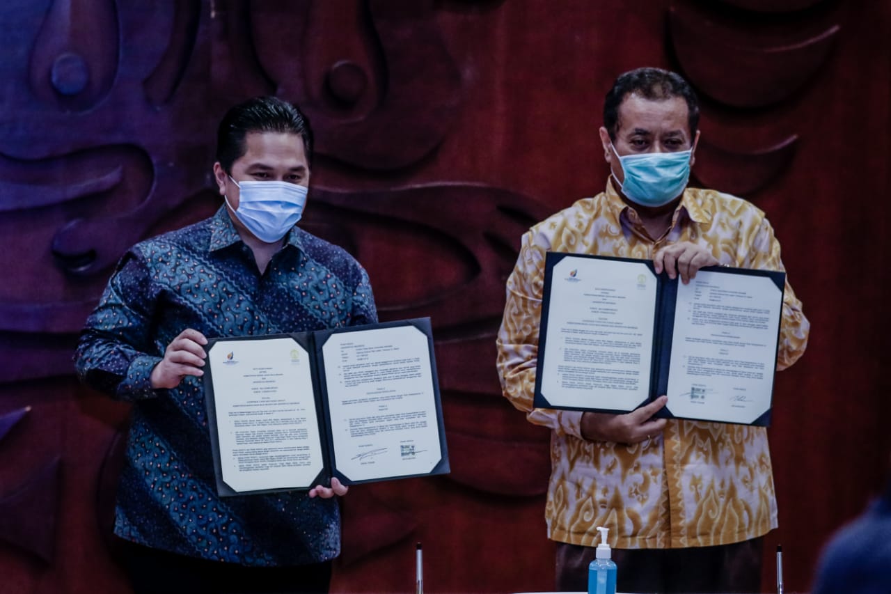 Kementerian Badan Usaha Milik Negara menandatangani Nota Kesepahaman dengan Universitas Indonesia