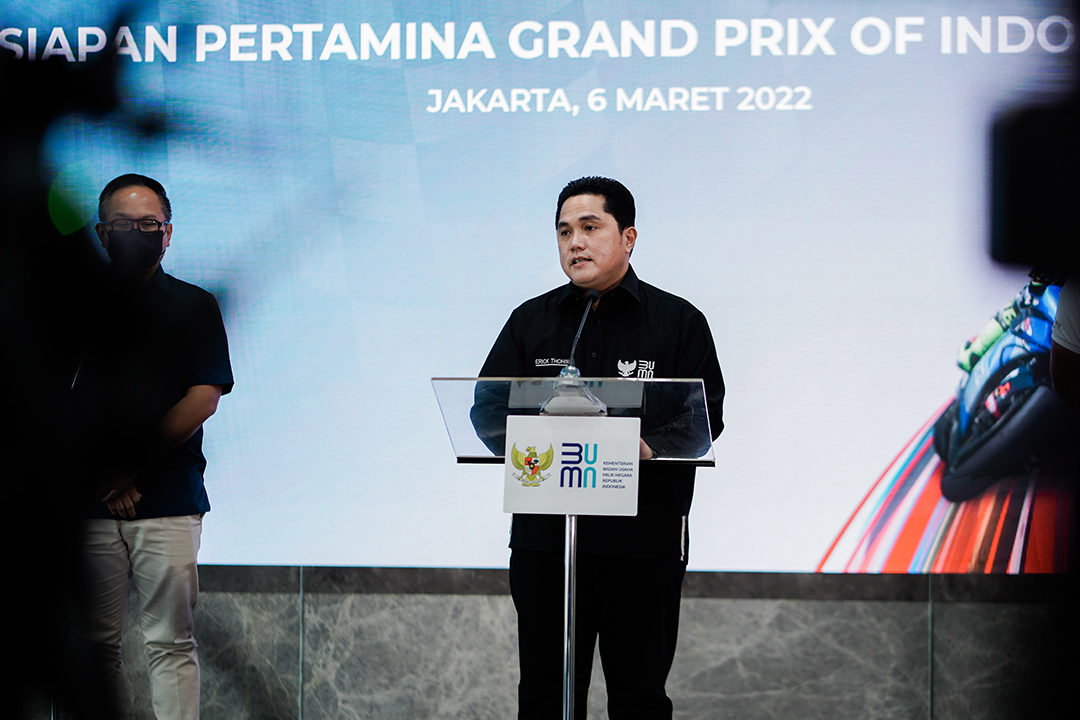 Menteri Badan Usaha Milik Negara (BUMN) Erick Thohir mengatakan tiket Hari Balapan Utama MotoGP 2022 Seri Pertamina Grand Prix of Indonesia pada Minggu (20/3) telah sold out atau habis terjual.