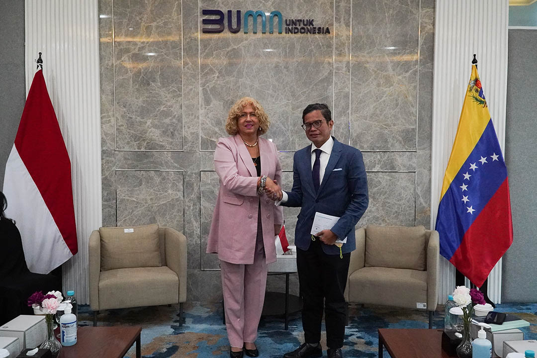 Wakil Menteri BUMN I Pahala Nugraha Mansury menerima kunjungan Wakil Menteri Luar Negeri Republik Bolivarian Venezuela