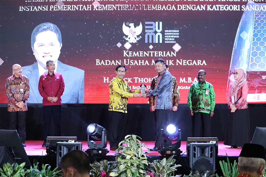 Kementerian BUMN menerima penilaian “Sangat Baik” untuk Hasil Penilaian Kualitas Pengisian Jabatan Pimpinan Tinggi Tahun 2021 Instansi Pemerintah Kementerian/Lembaga dari Komisi Aparatur Sipil Negara Republik Indonesia (KASN-RI).