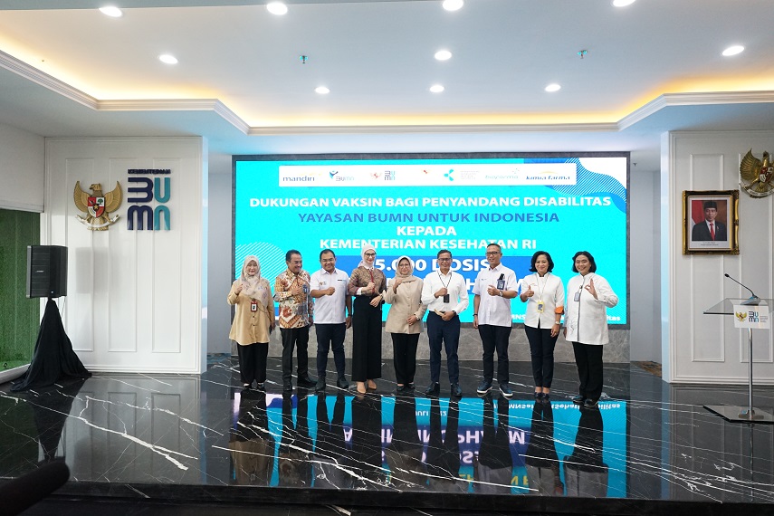 Targetkan Percepatan Vaksin Booster Penyandang Disabilitas, Kementerian BUMN melalui Yayasan BUMN untuk Indonesia Hibahkan 75.000 Vaksin Sinopharm ke Kementerian Kesehatan